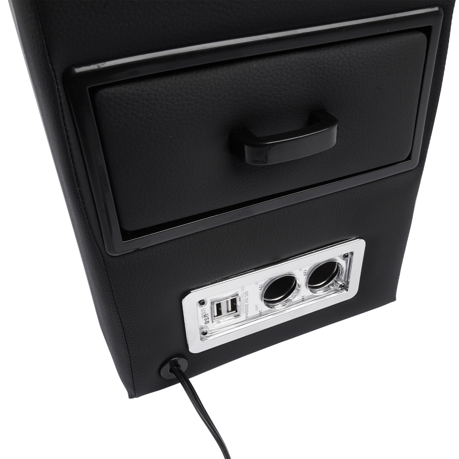 Konsola środkowa z półkami, schowek, uchwyt na napoje, lampki LED, port USB, zapalniczka samochodowa, kompatybilna z T4, T5, T6, T7,