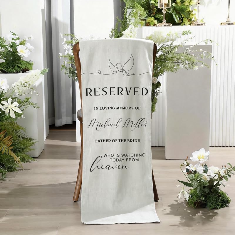 Wedding Memorial Sign - Personalized Cotton Linen Decor
