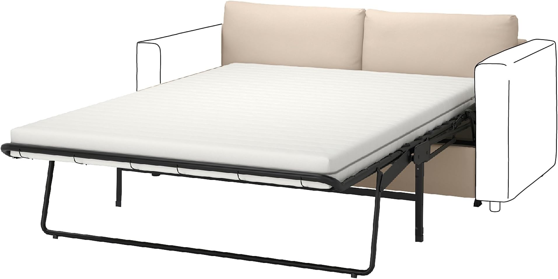 VIMLE 2-seat sofa-bed section, Hallarp beige