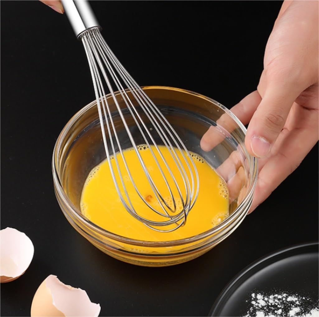 Varillas de Batir para Cocinar Batidor De Huevos Manual con Globos, Utensilios De Cocina For Cocinar Y Hornear, Mezclar Y Huevos, Espumar, Batir(8 Inches)