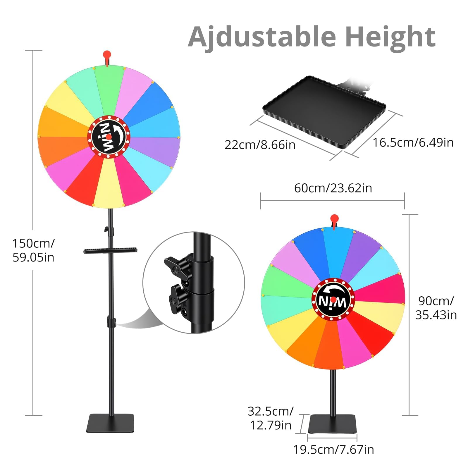 Tanice 24 Inch Prize Wheel with Stand - Image 2