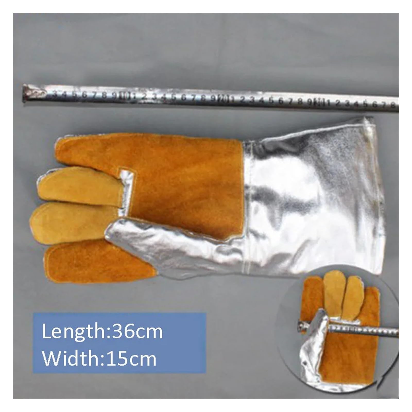 Guantes Soldador Guantes de cuero for soldadura autodefensa, guantes protectores, alta temperatura, trabajo for soldador