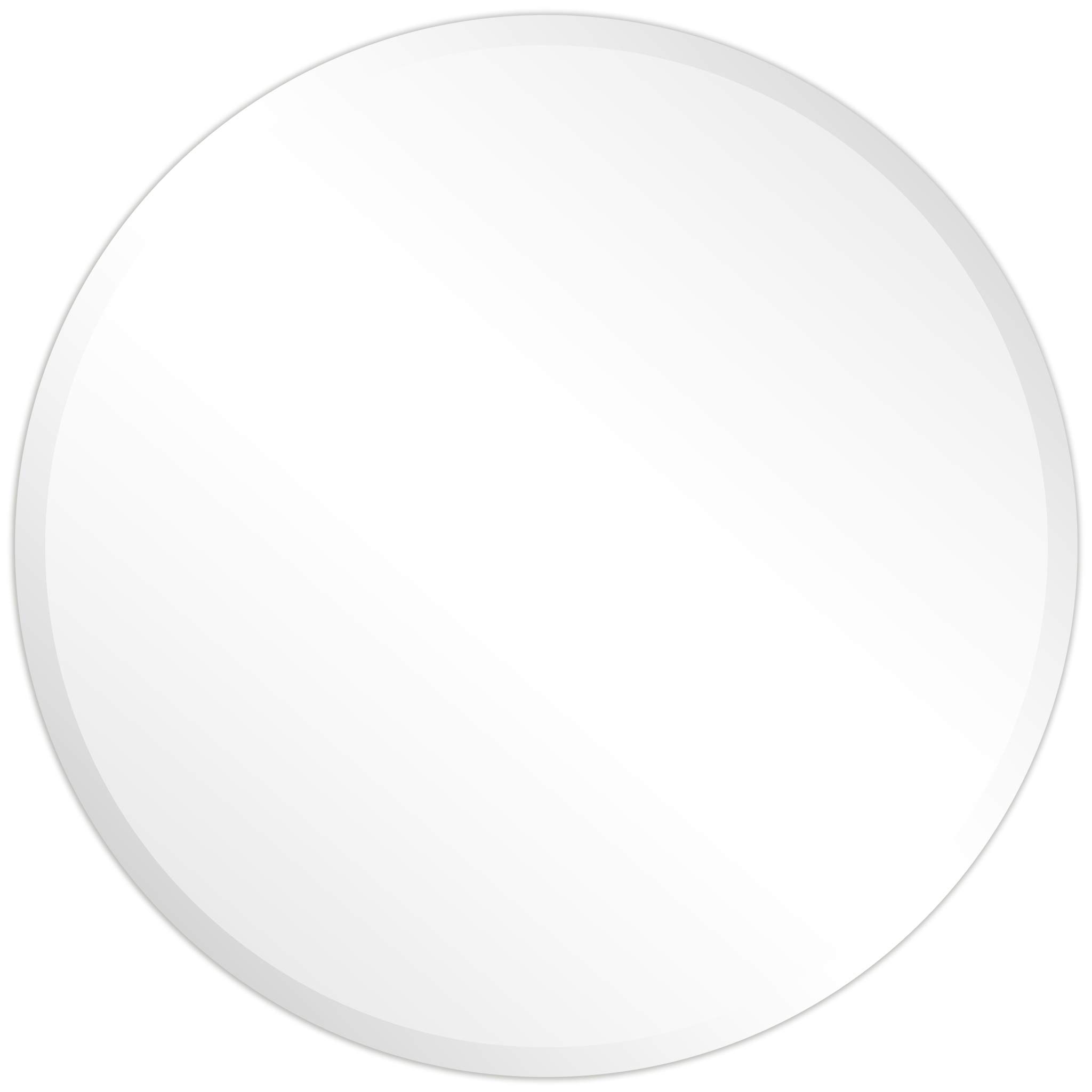 Empire Art DirectFrameless Round Wall, 1"-Beveled Edge Modern Mirror for Bathroom,Vanity,Bedroom,Ready to Hang, 30" x 30", Clear
