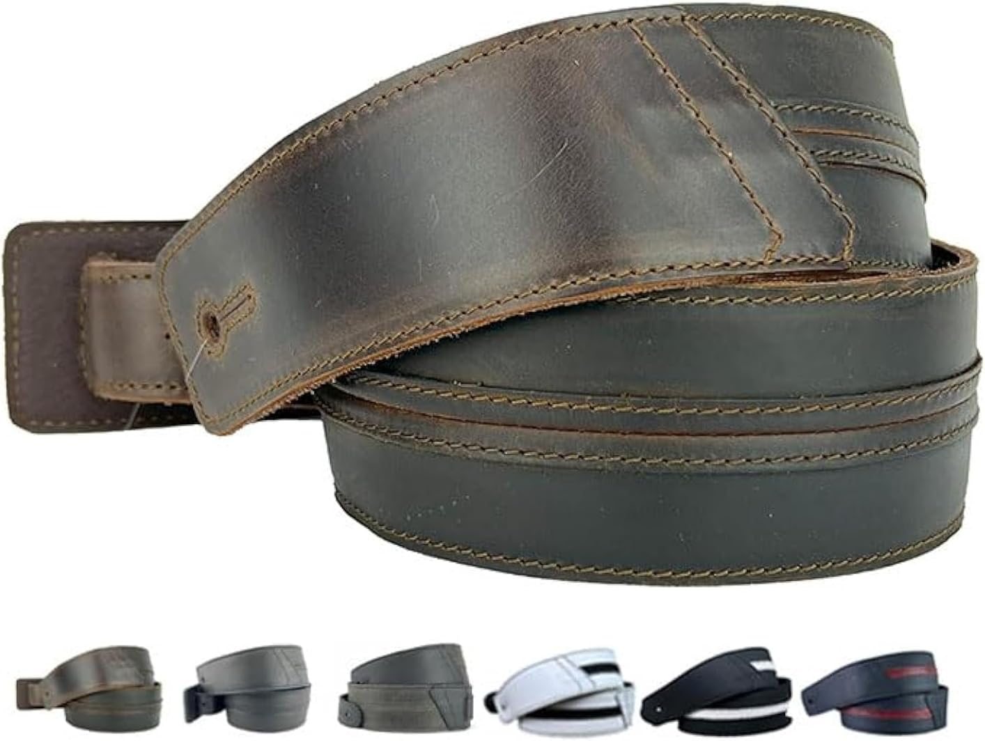 Anthology Gear The Original Straight Up Full Grain Padded Leather Guitar Strap - For Electric, Acoustic and Bass Guitars