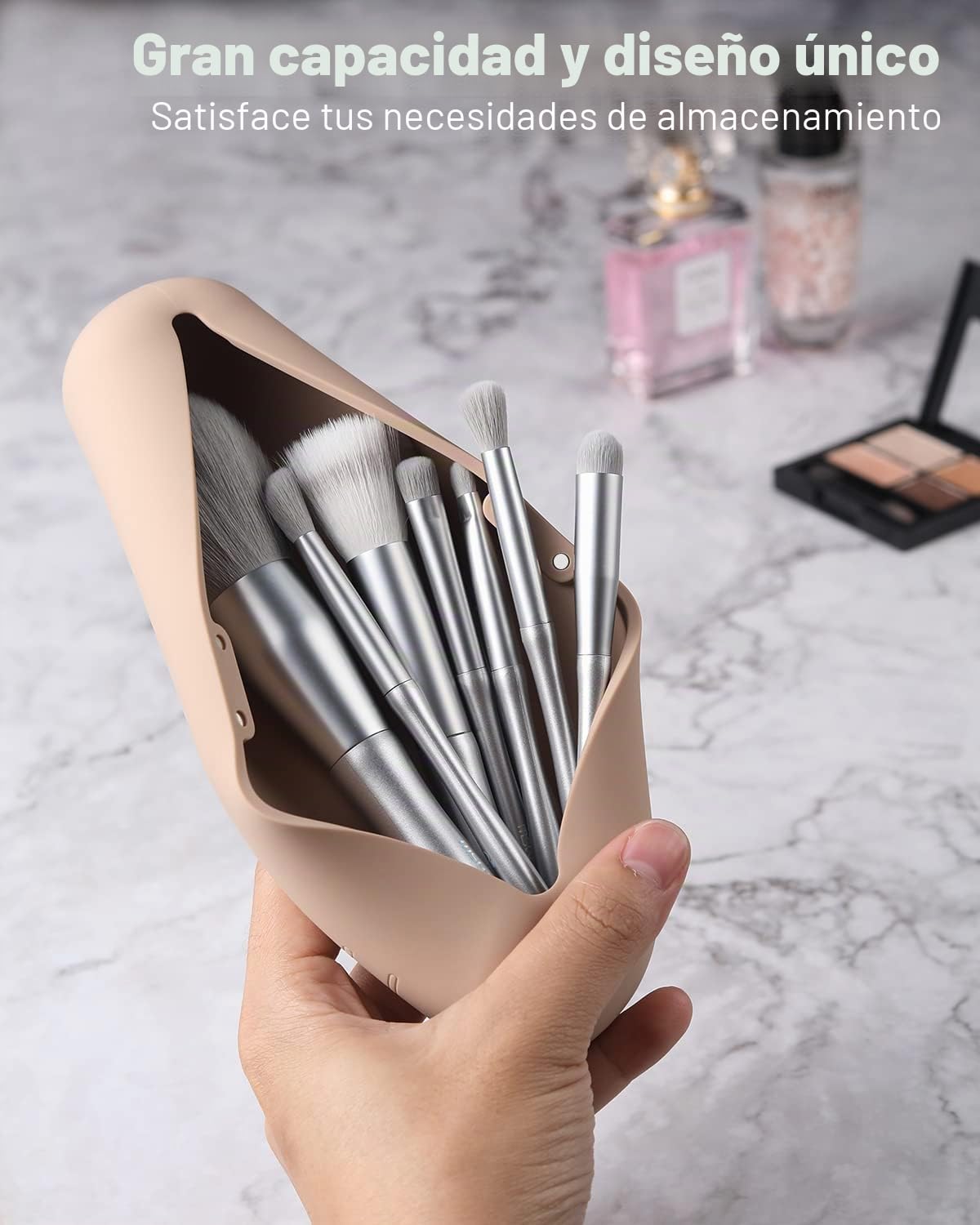 FERYES Soporte para brochas de Maquillaje de Viaje