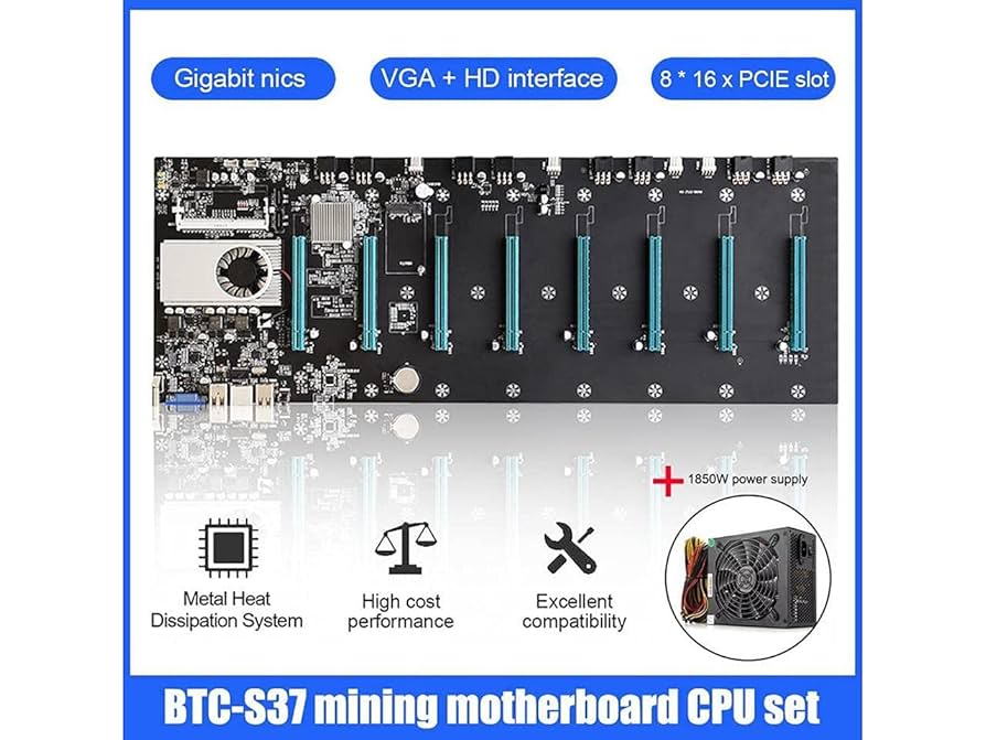 マザーボード BTC-S37 Mining Rig Case 7 GPU Miner Rig Amazon.com: BTC-S37 Complete Mining Rig ETH Miner System for