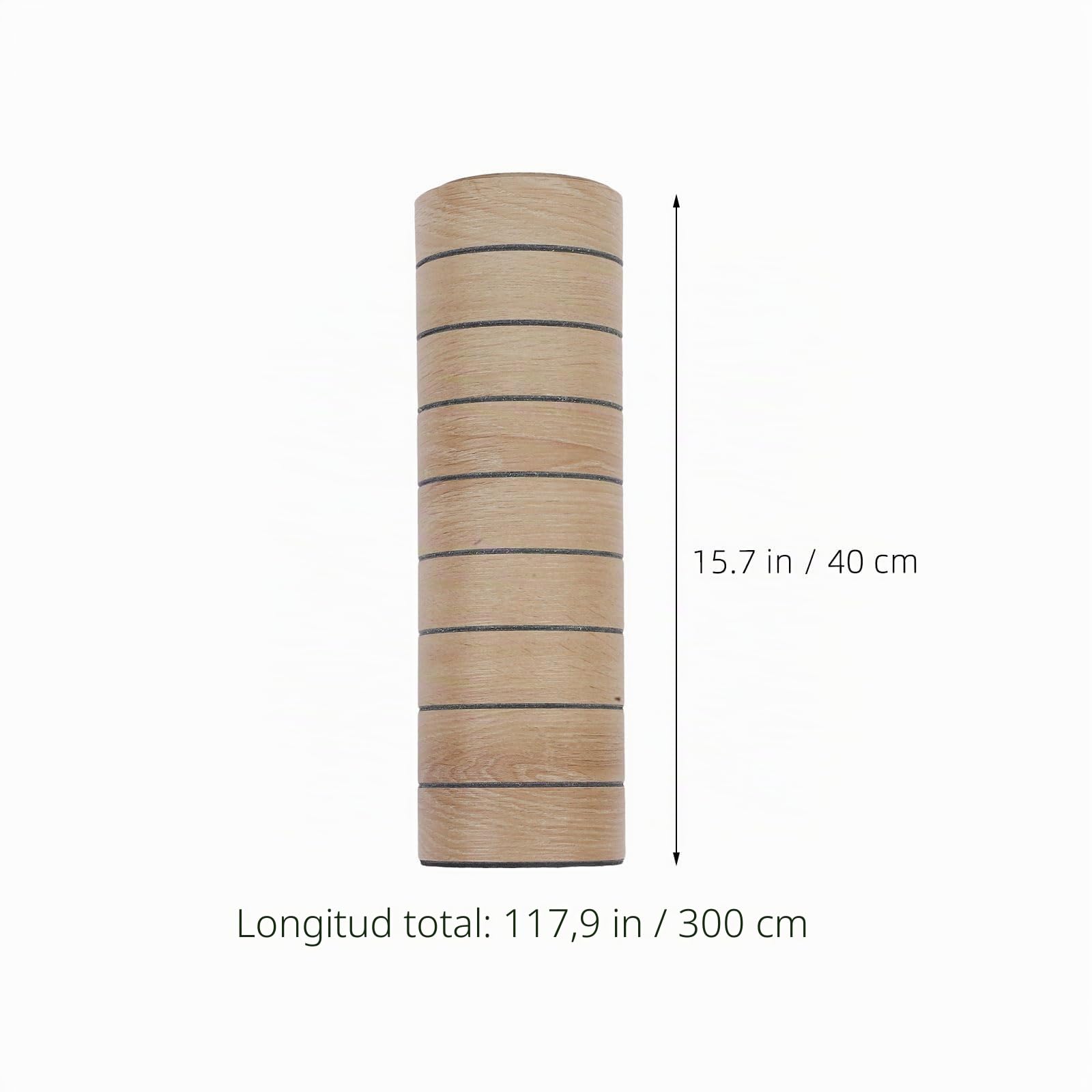 HOMSFOU Paneles Decorativos de Pared 3D Autoadhesivos, 2 Rollos Impermeables 40 CM X 300 CM Textura de Rejilla para Uso en Habitaciones y Baños, Imitación Roble