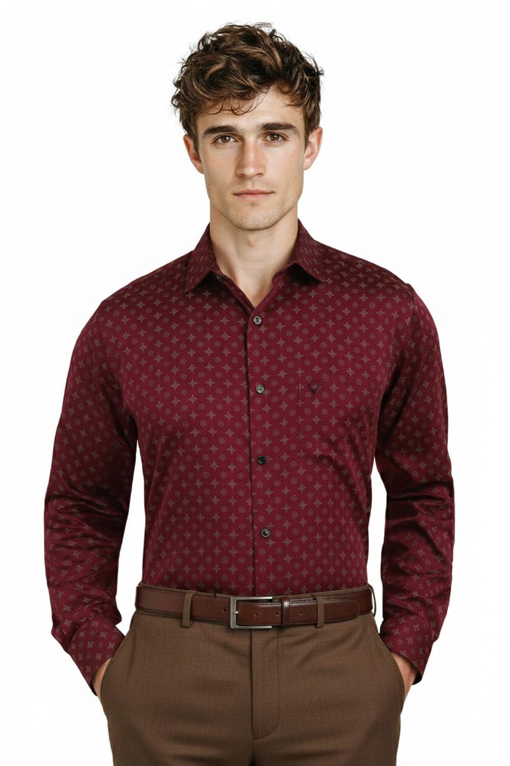 allen solly Men's Regular Fit Printed Formal Ceremonial Shirt-picture-34
