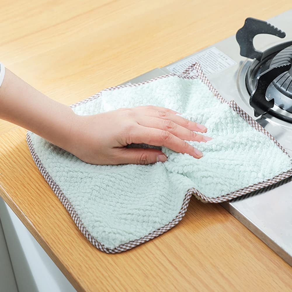 Super chłonne ściereczki do naczyń kuchnia szorowanie koralowe aksamitne chusteczki ściereczka do czyszczenia Pad mycie ściereczek Dropshiping Tool (Vert_)