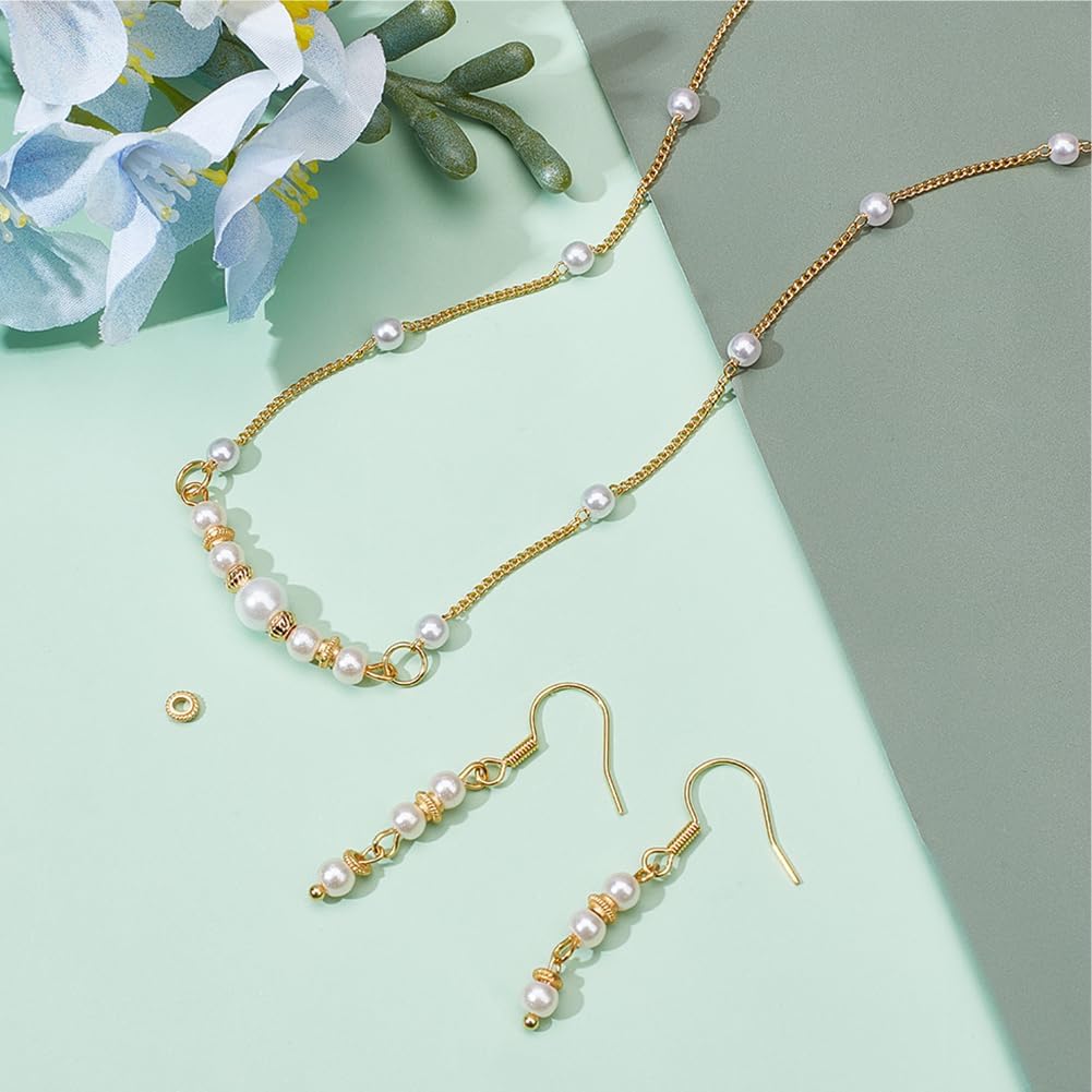 PH PandaHall 20pcs 925 Sterling Silver Beads, 3 Styles 4mm Golden Beads Flat Round Golden Plated Loose Bead Rondelle Spacer Bead for DIY Bracelets Necklaces Earrings Jewelry Making Craft Making - Image 4