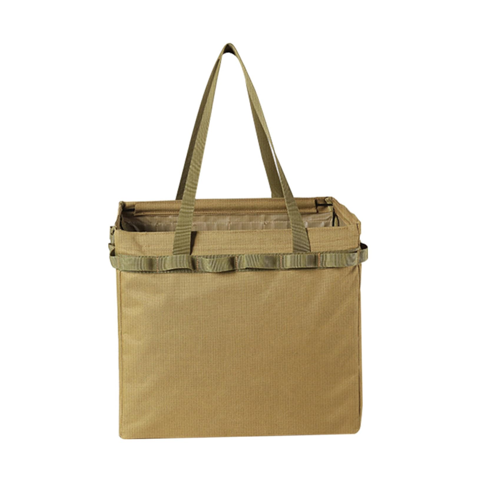 Borsa Portaoggetti Pieghevole da Campeggio in Tela Oxford Khaki