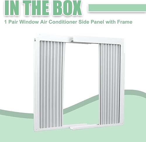 Miniatura 9 de Memrita Panel lateral de aire acondicionado para ventana con marco, reemplazo de cortina de relleno de acordeón de aire acondicionado para unidades