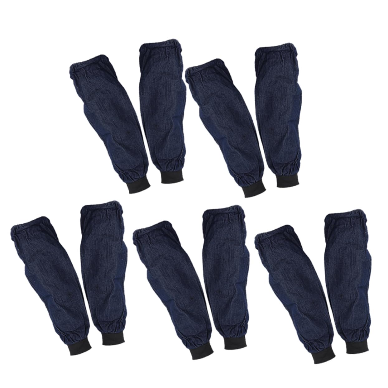 COSMEVIVI 5pairs Oversleeve Denim Arm Sleeves for Kitchen Dustproof and Oilproof Elastic Fit Design Washable Cover for Use Dark Blue