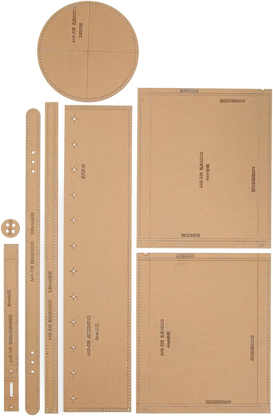 Leather Pattern, Acrylic Leather Pattern Leather Templates,Cylinder Bag Acrylic