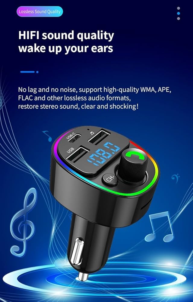 Amazon.com: Bluetooth 5.4 FM Transmitter for Car Mp3 Player