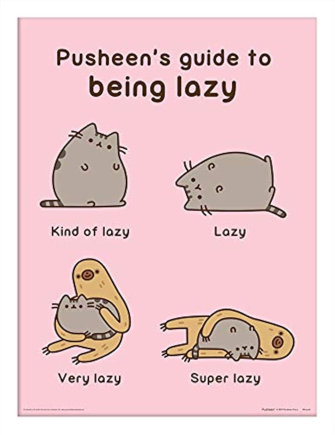 Pusheen The Cat Multi-Colour Pusheen (Guide To Being Lazy 30 X 40Cm Memorabilia