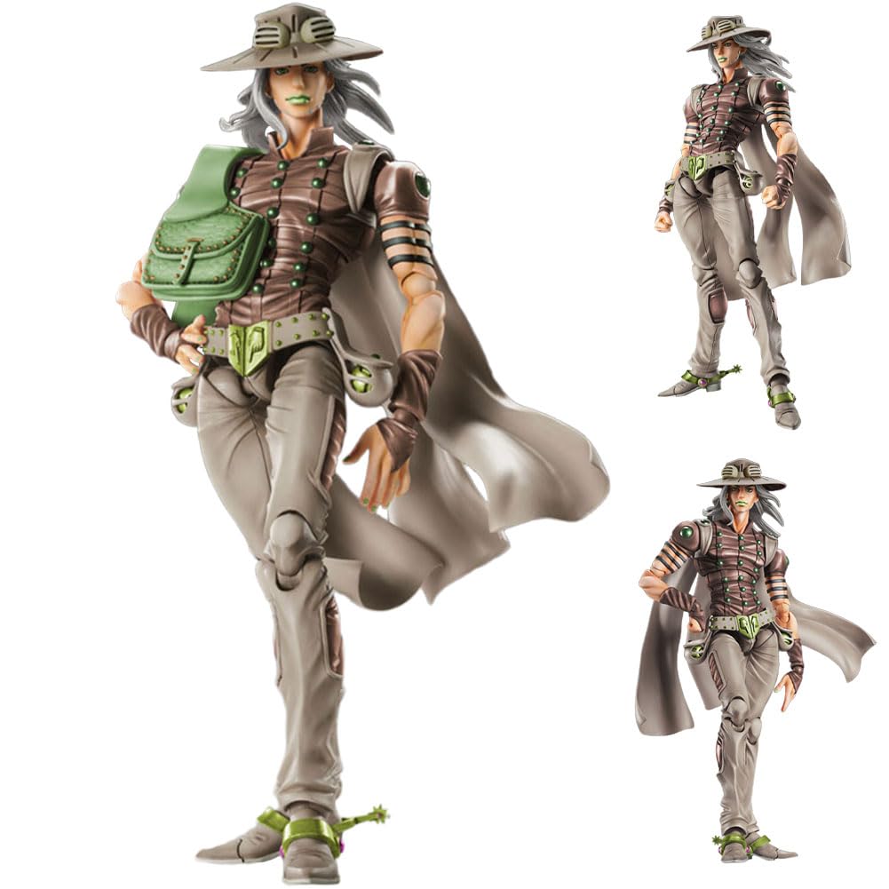 Zhongkaihua Gyro Zeppeli Figure JJBA Statue Model 16CM Gyro Zeppeli Action Figures Anime Movable Joints Collectibles Decorations Gifts (with Interchangeable Accessories) — image 1