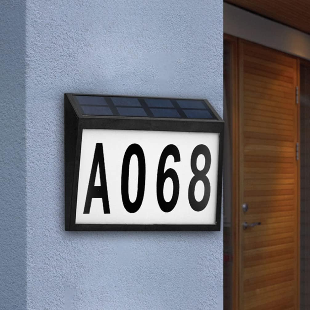 DOITOOL Battery Panel House Number Solar-powered Address Sign Light 1 Set Outdoor Solar Address Sign
