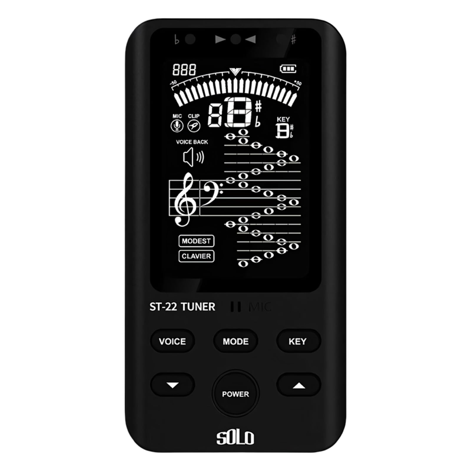 Sintonizzatore musicale portatile Metronomo ricaricabile con suono seguente e schermatura per più strumenti Facile da usare Metronomo Accordatore digitale