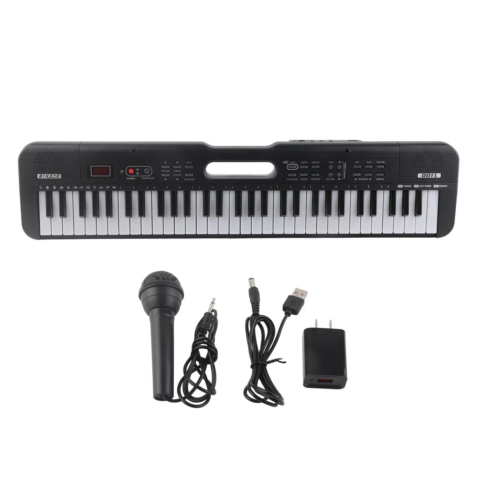 Elektroniczny Instrument Fortepianowy Profesjonalne 61 Klawiszowe Wielofunkcyjne Przenośne Pianino Elektroniczne Z Funkcją Podtrzymywania Drgań
