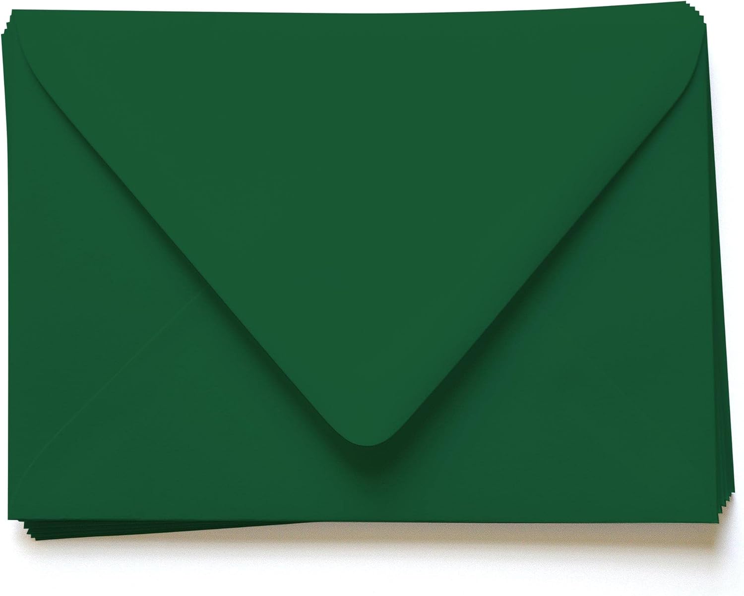 Emerald Green Envelopes - A7.5 LCI Hue Matte 5 1/2 x 7 1/2 Euro Flap 81T, 25 pack