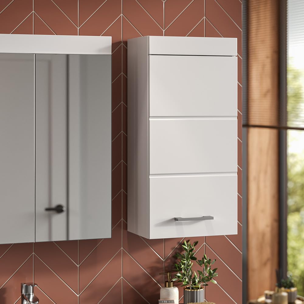 Vicco Armario de baño Luna, Blanco, 37 x 77 cm | para montaje en pared, combinable con otros muebles Luna