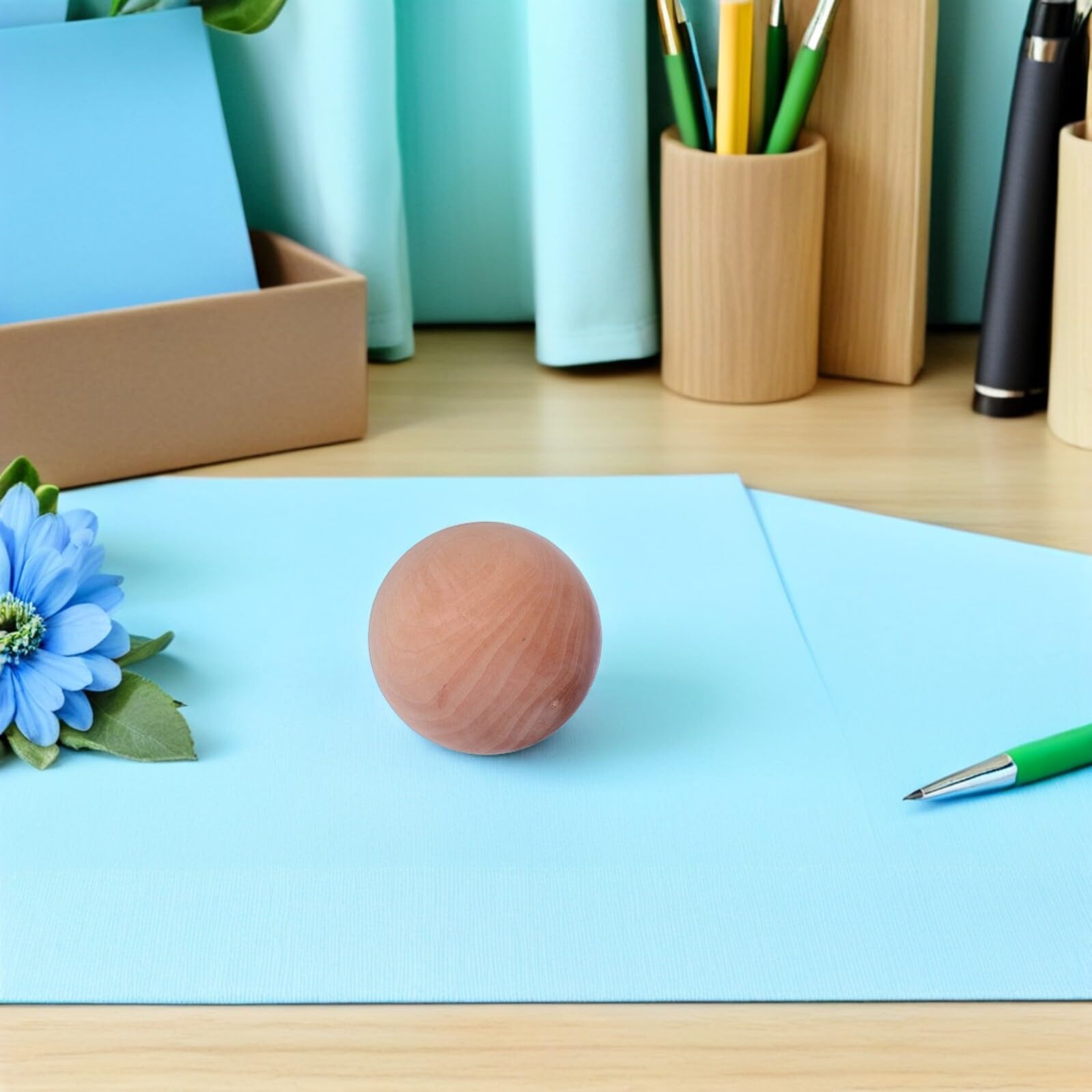 Bola de Madera Maciza para Manualidades DIY Redonda