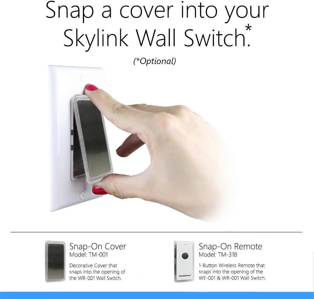 SK-7 Wireless DIY Easy to intall 3-Way Dimmable On Off Anywhere Lighting Home Control Dimmer Wall Switch Set, no neutral wire required.