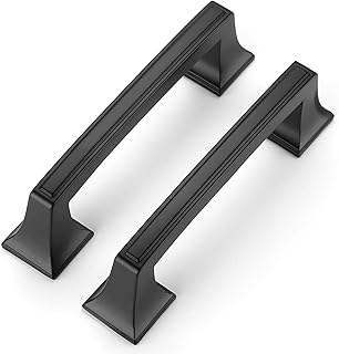 goldenwarm Black Cabinet Handles 3 inch Drawer Pulls,10 Pack - Kitchen Cabinet Hardware Black Drawer Pulls Cupboard Door Handles Black Drawer Handles Solid Kitchen Cabinet Hardware