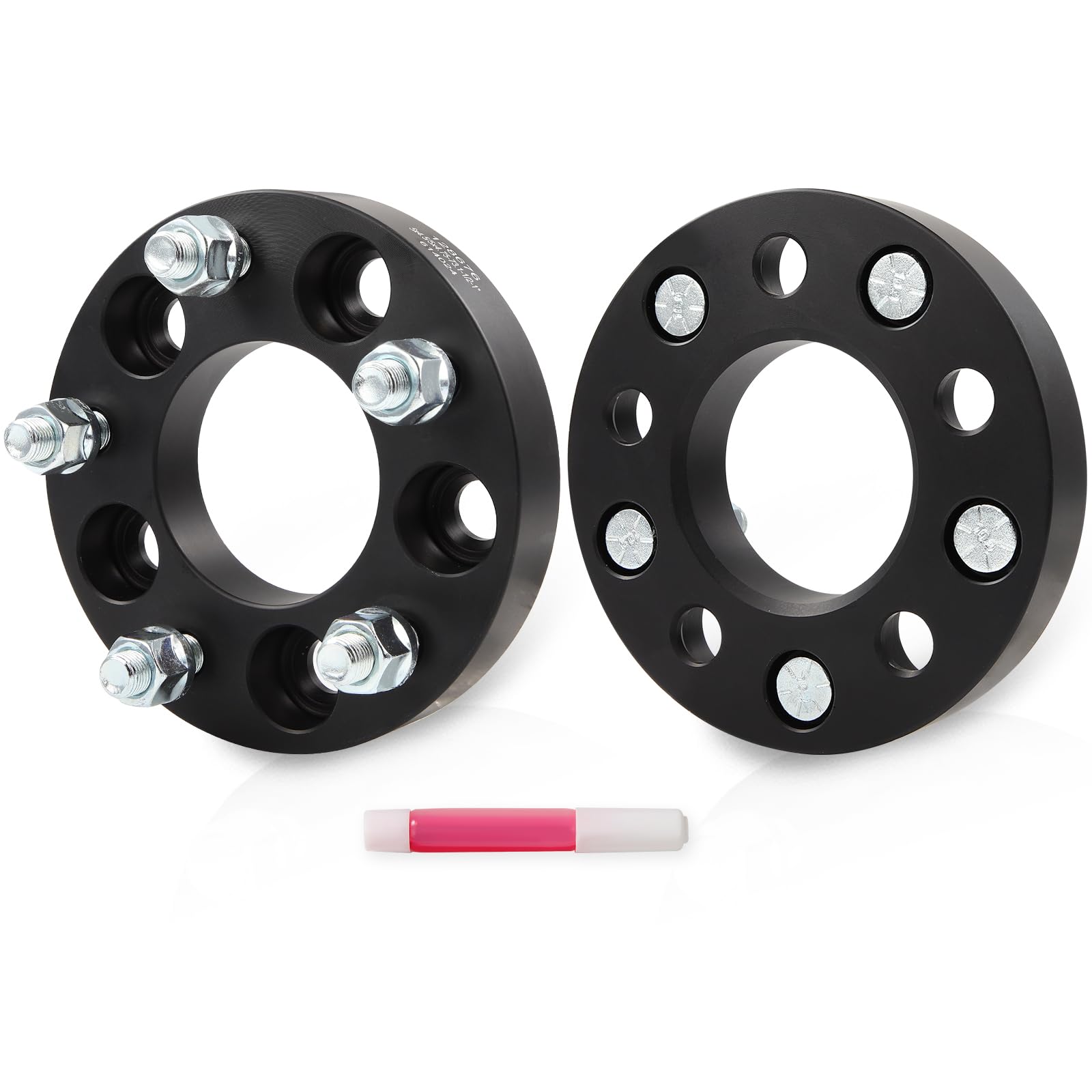 SCITOO 2Pcs 5x4.5 to 5x4.75 Wheel Spacers 1 inch for Ford Black