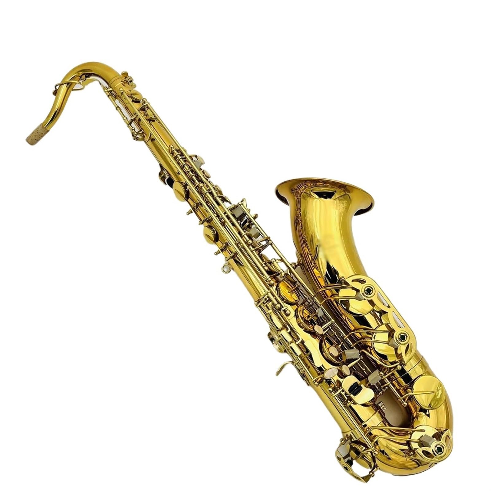 Saksofon Studencki Saksofon Tenorowy Bb Tune Mosiądz Lakierowany Złoty Profesjonalny Instrument Dęty Drewniany Z Futerałem Akcesoria Do Ustników (Color : High-end bag)