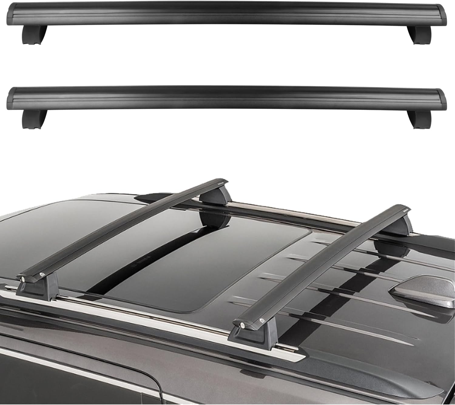 OCPTY Roof Rack Cross Bars Fit for Jeep Grand Cherokee 2011 2012 2013 2014 2015 2016 2017 2018 2019 2020 2021 with Grooved Side Rails Cargo Bars for Cargo Carrier Bag,Not fit SRT and Altitude Models OCPTY Roof Rack Cross Bars Fit for Jeep Grand Cherokee 2011 2012 2013 2014 2015 2016 2017 2018 2019 2020 2021 with Grooved Side Rails Cargo Bars for Cargo Carrier Bag,Not fit SRT and Altitude Models