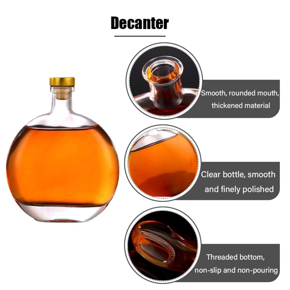 FEMUN, Bouteilles de vin, bouteilles en verre, petite carafe à décanter, bouteilles de vin vides, bouteilles en verre avec couvercles, carafes pour alcool, décanteur à vin, carafe à whisky, 238,1 FEMUN, Bouteilles de vin, bouteilles en verre, petite carafe à décanter, bouteilles de vin vides, bouteilles en verre avec couvercles, carafes pour alcool, décanteur à vin, carafe à whisky, 238,1