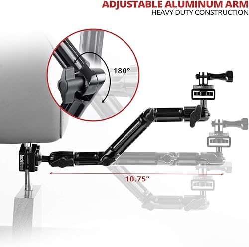 Miniatura 4 de Tackform Soporte para reposacabezas para GoPro y otras cámaras de acción, 10.75 pulgadas