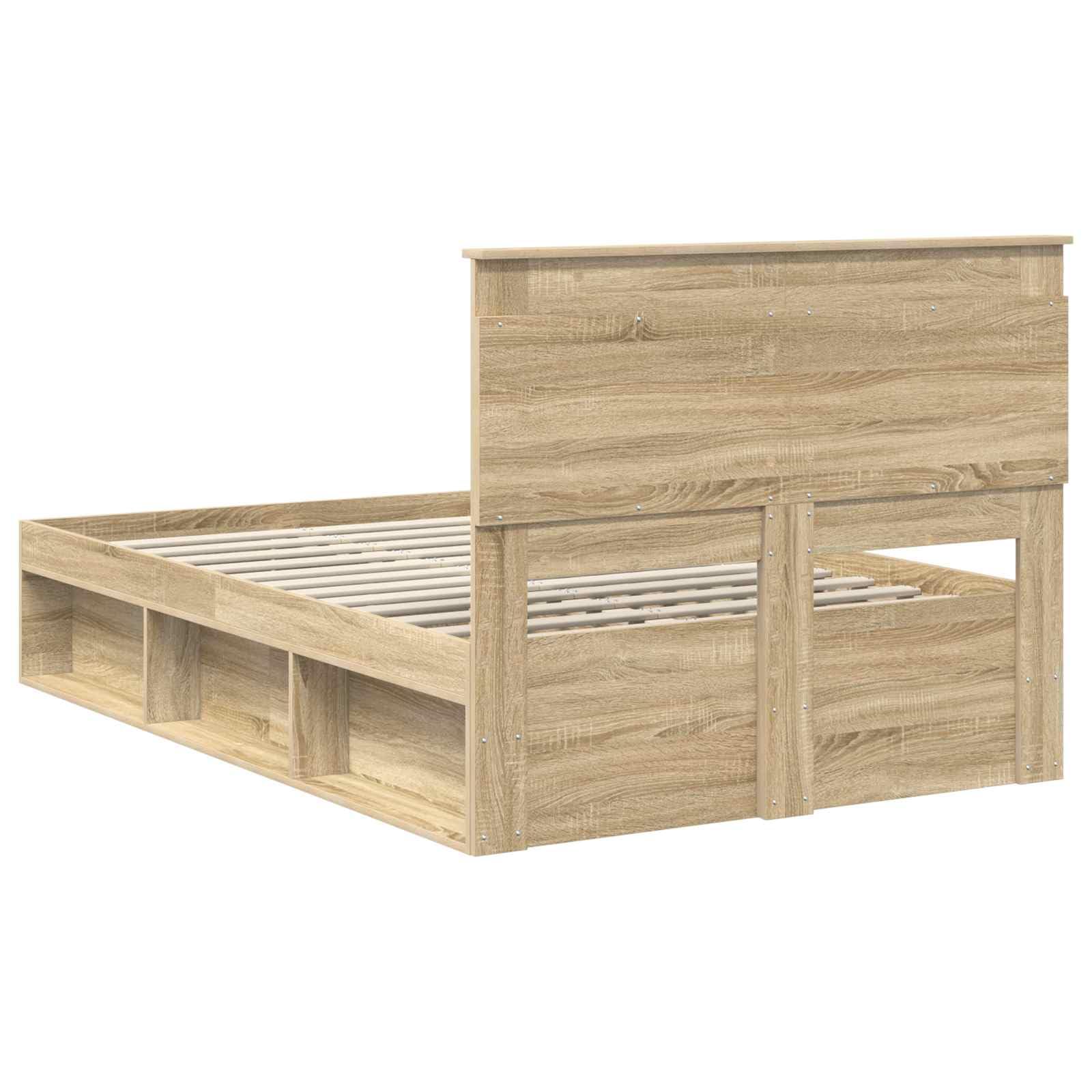 Sonoma Solid Pine Wood Bed Frame 120x190 cm with Slats | Sturdy platform design suitable for youth, guest, or adult bedrooms without requiring a box spring.