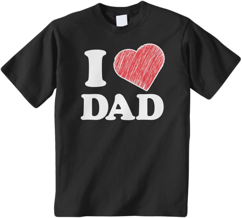 Threadrock Big Girls' I Love Dad Youth T-Shirt