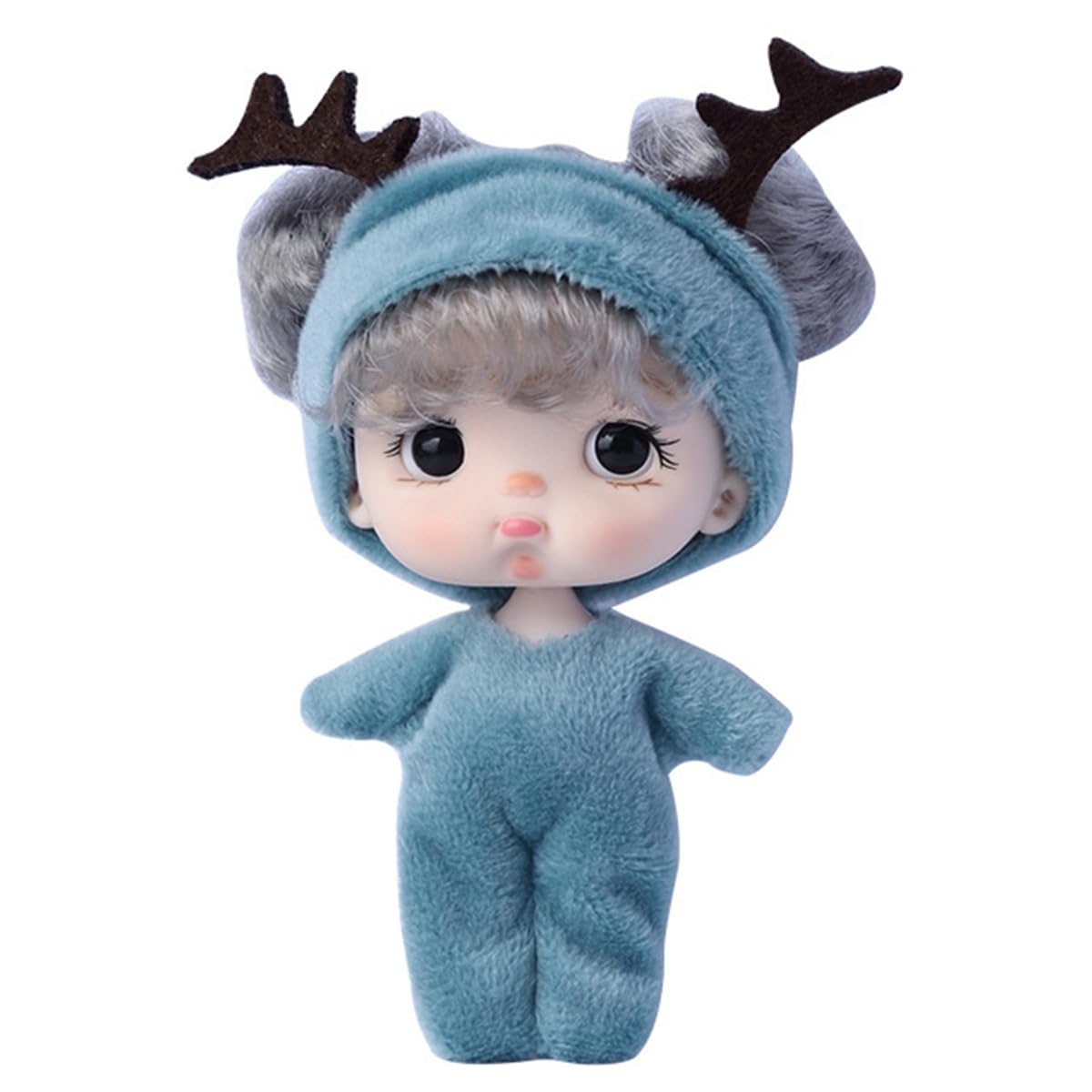 RNNHDYT Mini Reborn Dolls, Mini Baby Dolls, Realistic Moving Baby Doll, Mini Dolls, Sleeping Rebirth, Suitable for Toddlers and Children, Blue