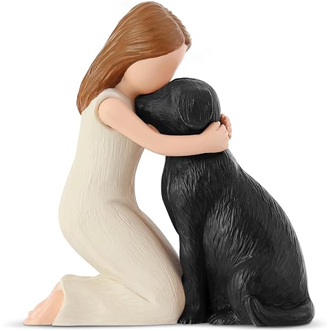 Love My Black Dog Figurines Statues, Black Dog Angel Friendship Remembrance Gifts, ...