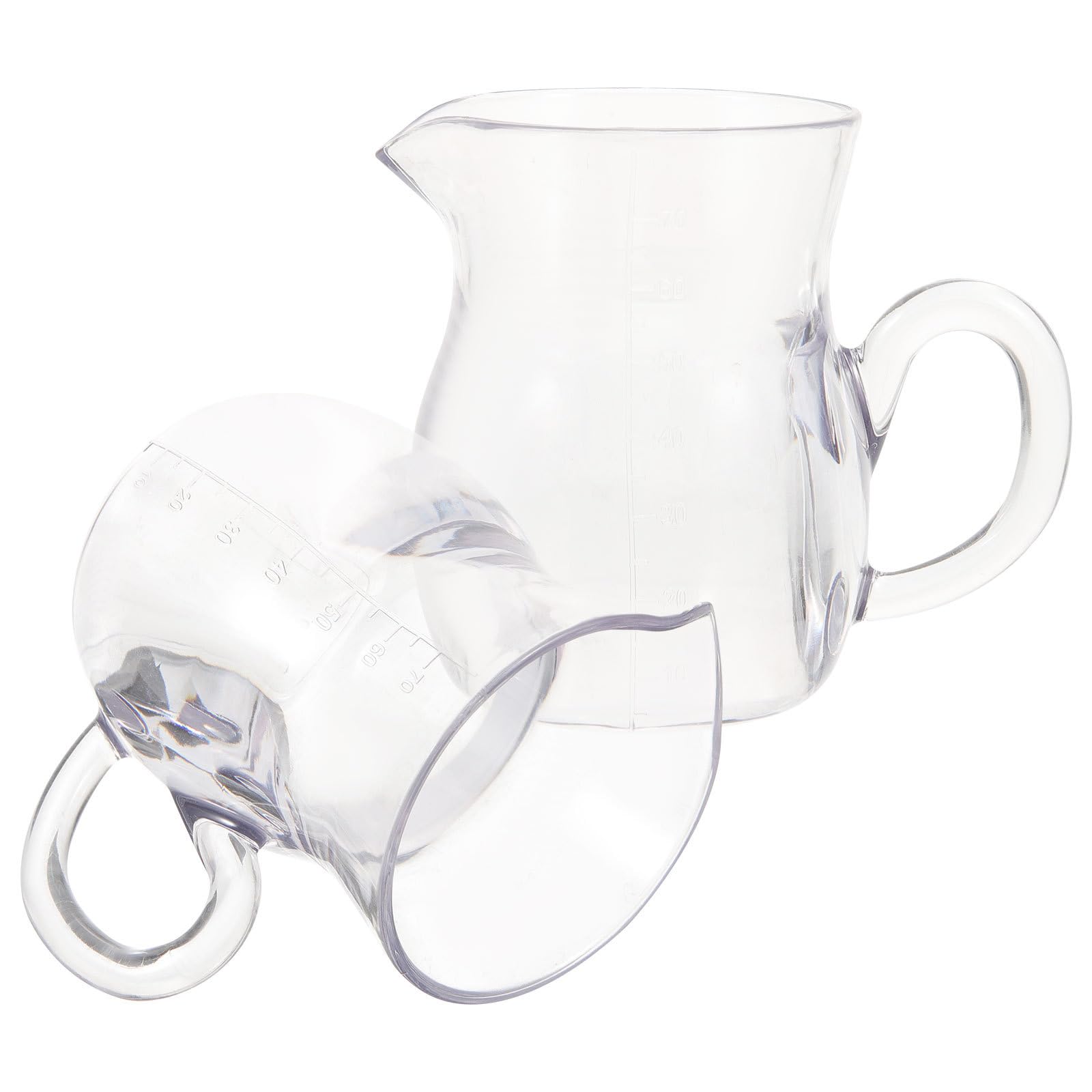 LIFKOME 2pcs Wine Decanter Dispenser Acrylic Wine Aerator Clear Red Wine Carafe Wine Jug Creamer Pitcher with Handle Shot Pourer Dispenser