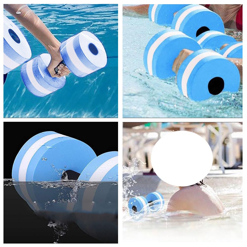 2 Pezzi Manubri per Esercizi Acquatic, Manubri in Schiuma EVA ad Alta Densità, Galleggianti Acquagym per Sport in Acqua,Aerobica in Acqua Eva, da Piscina Sport Acquatici Attrezzo Fitness