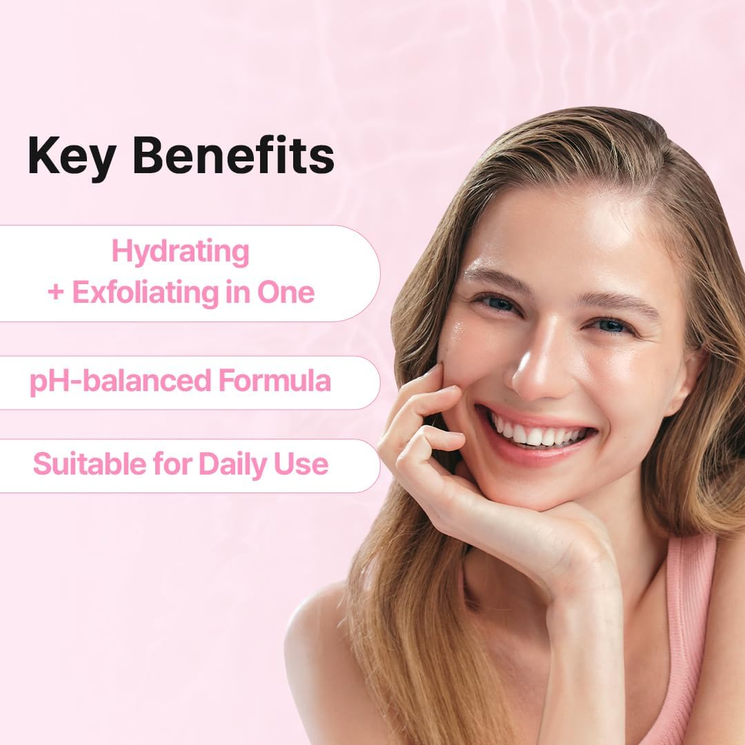 Hanskin Hyaluron Exfoliating AHA Treatment – Korean Exfoliating Toner with Glycolic & Lactic Acid for Smooth, Hydrated, Glass Skin | pH-Balanced Daily Skin Booster for Dull, Dry Skin, 5.07 fl oz - Image 5