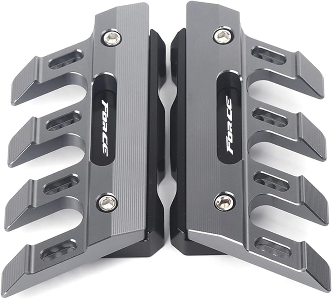 for Yamaha FORCE155 Force 155 Motorcycle Mudguard Front Fork Protector Guard Block Front Fender Slider Accessories Side Guard CNC Aluminum Multiple Colour (Color : Gray)