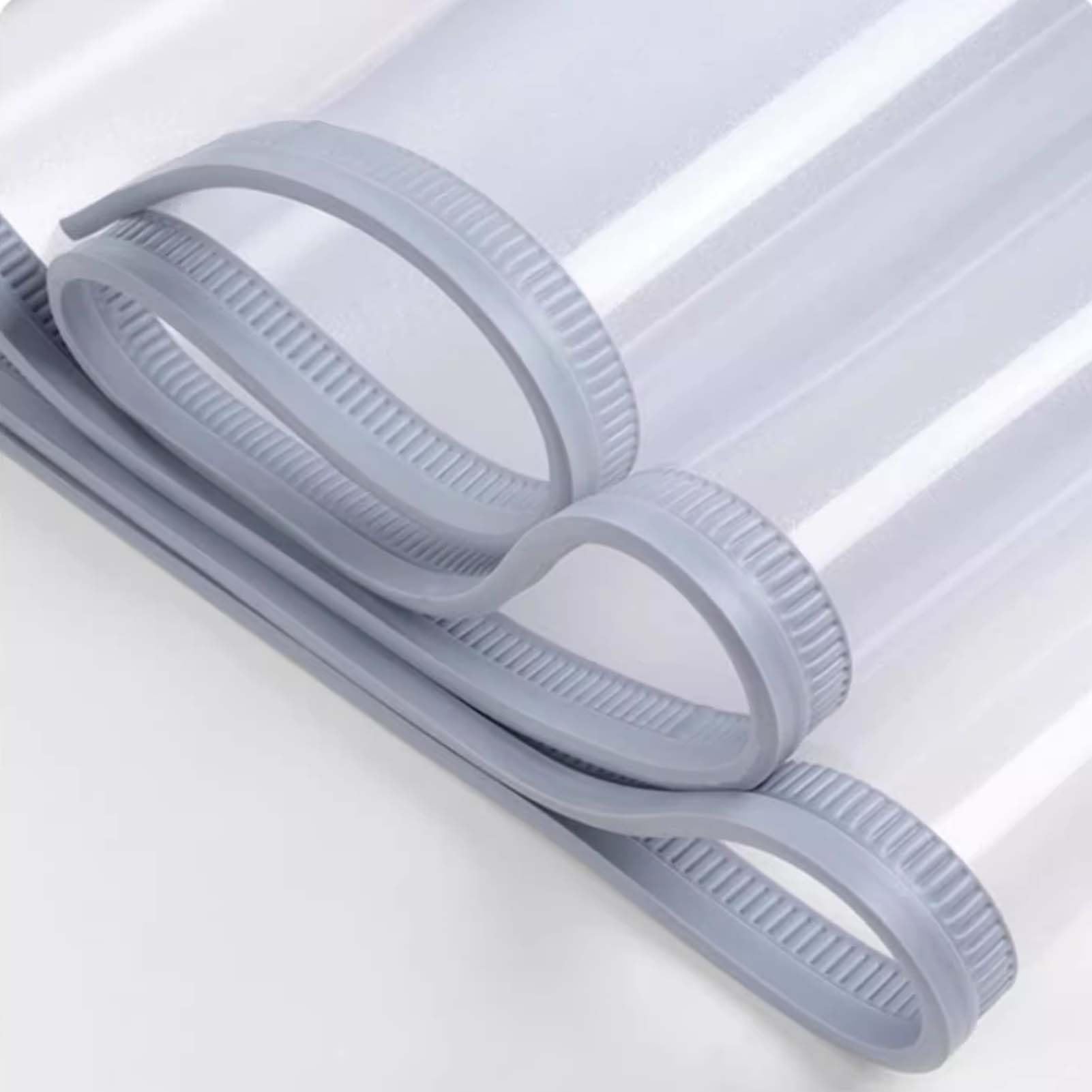 Strivide – Vinyl Strip Curtain - Door Replacement Strips - Standard Smooth (Common) - 8 in. Width (Thickness: 0.08 in.) X 80 in. (6 ft 8 in.) Height - Pack of 4 Plastic Strip Door Strips