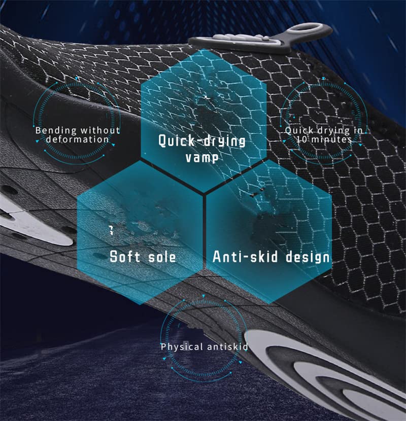 Water Shoes for Men Swim Beach Pool Aqua Sports Quick Dry Barefoot Diving Surf Walking3