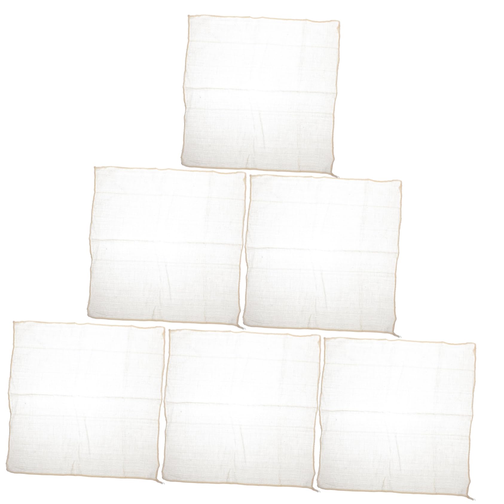 BESPORTBLE 6 Pack of Cheese Cloths Reusable Cooking Strainer Butter Yogurt More Pure Cotton Cut Size Easy Maintenance