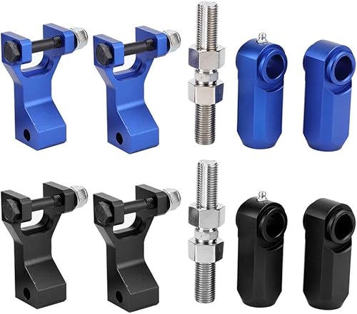 Miniatura 6 de Kit de bajada delantera, material de aluminio, kit de bajada delantera y trasera, ajustable para ATV Raptor 350 660 700 (azul)