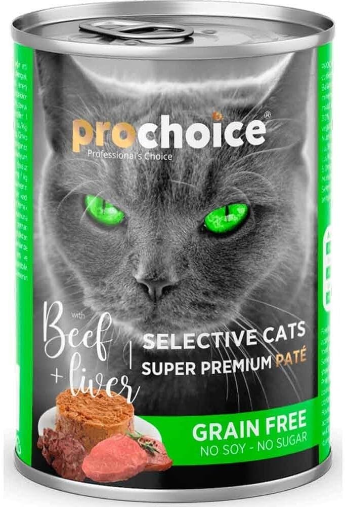 Prochoice, Yetişkin Seçici Kediler İçin, Tahılsız, Sığır Etli Ve Ciğerli Ezme, 400 g