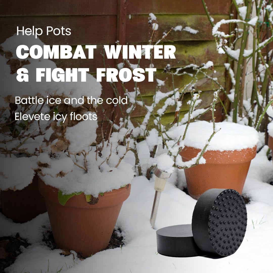 Posh Palace Invisible Pot feet for Outdoor Plant Pots Indoor and Flowers Solid Rubber Pot risers with Enhanced Non-Slip Surface Grip - Image 3