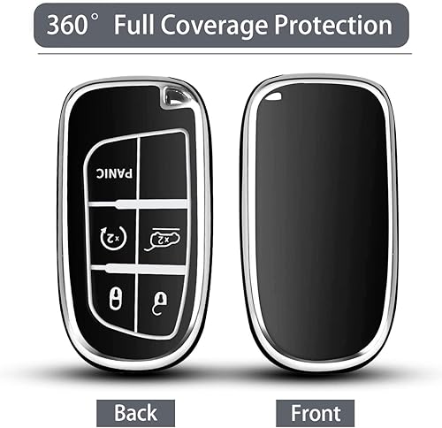 Miniatura 4 de Funda para llavero con llavero de poliuretano termoplástico suave, compatible con Audi A4 Q7 Q5 TT A3 A6 SQ5 R8 S5 Smart Key 360 grados Accesorios