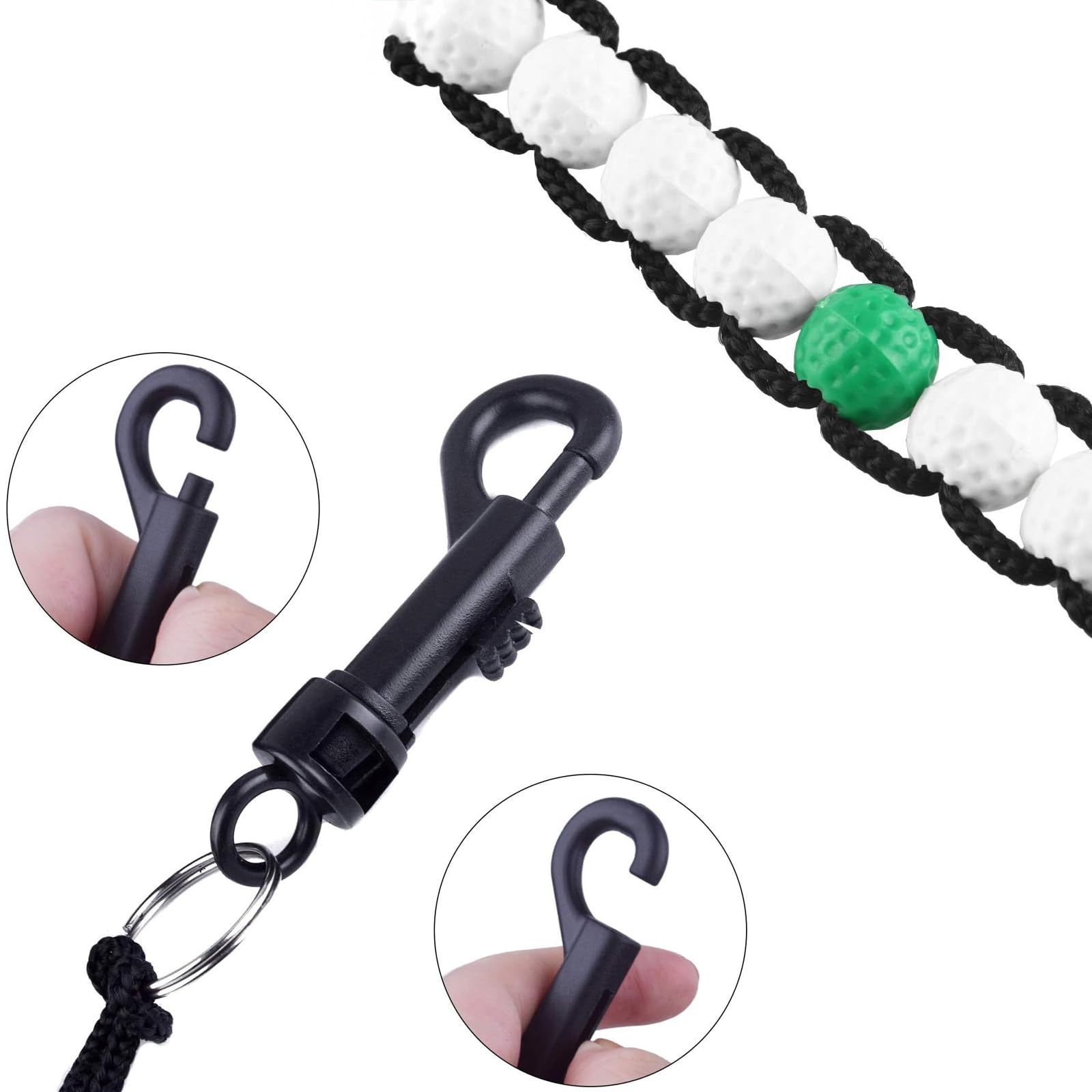 Contatore di Perline da Golf 2pcs Contatore di Colpi di Golf Contatore di Punteggio da Golf Custode del Punteggio di Golf Contatore di Punti per Arbitro Utile per Il Golfista